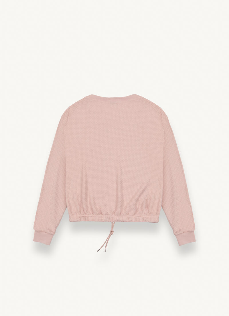 Boat-neck sweatshirt