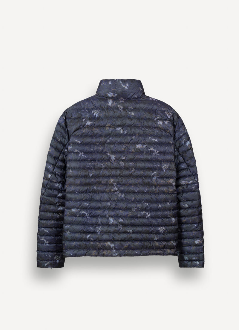 Pixelated camouflage down jacket