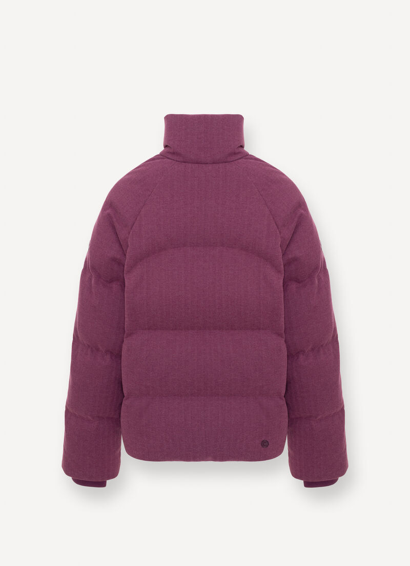 Down jacket with chevron design