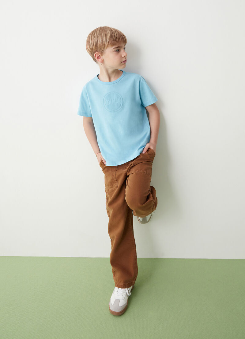 Cotton T-shirt with maxi Colmar logo