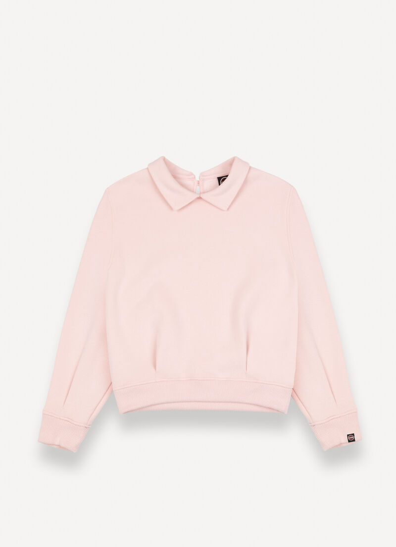 Sweatshirt with collar and darts