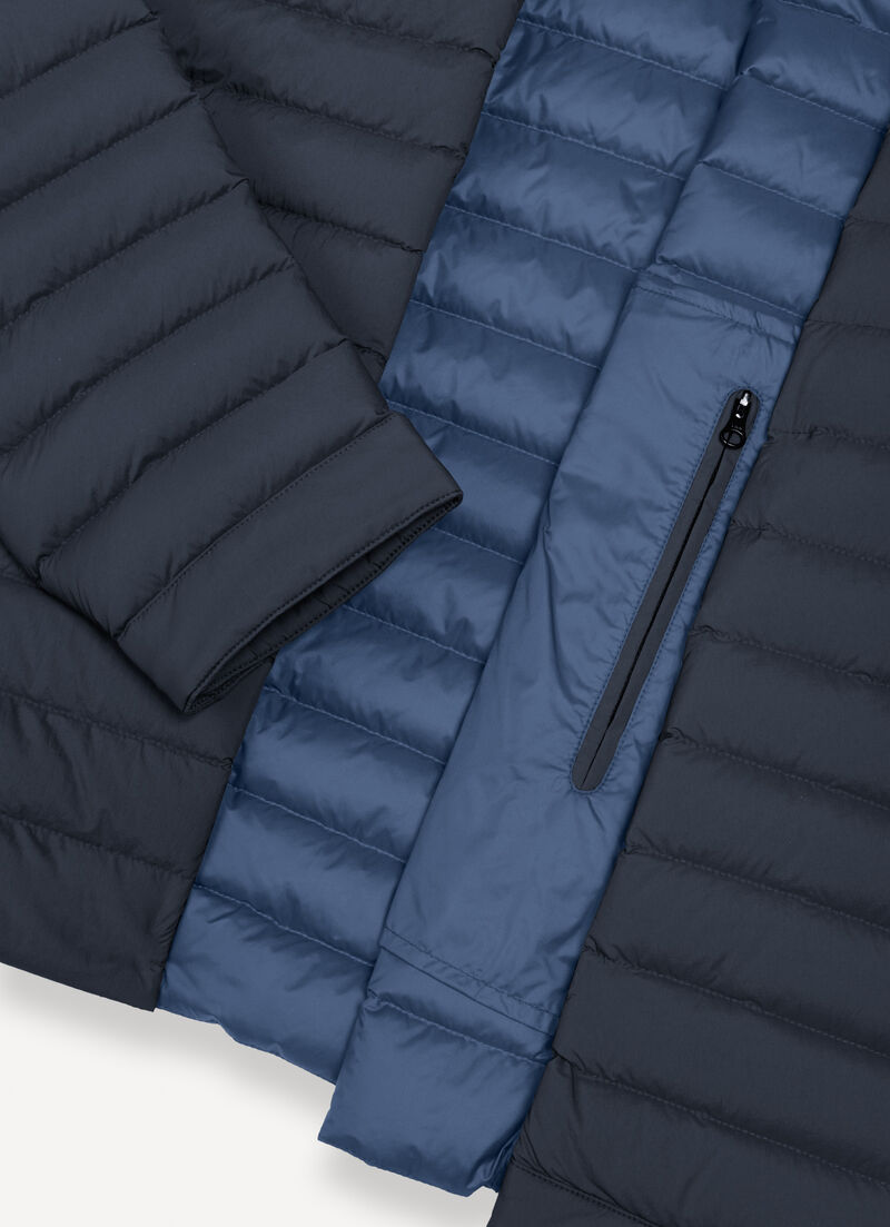 Lightweight down biker jacket