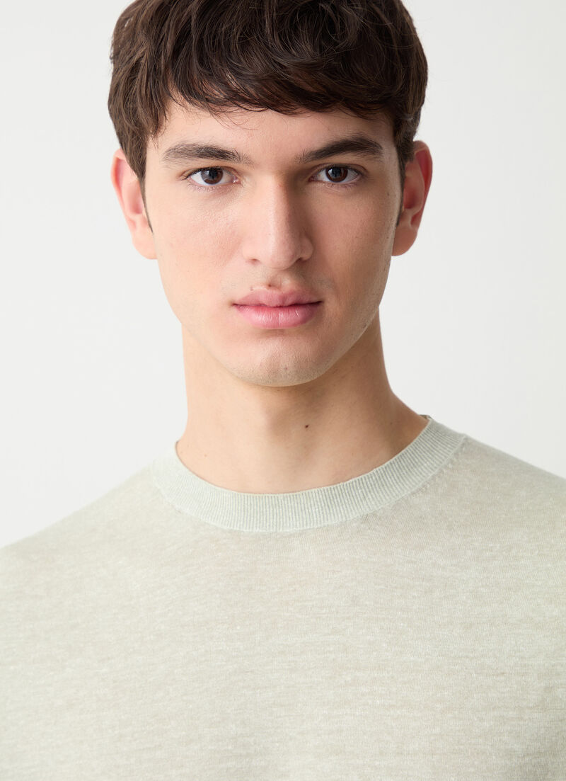 Lightweight linen and cotton sweater