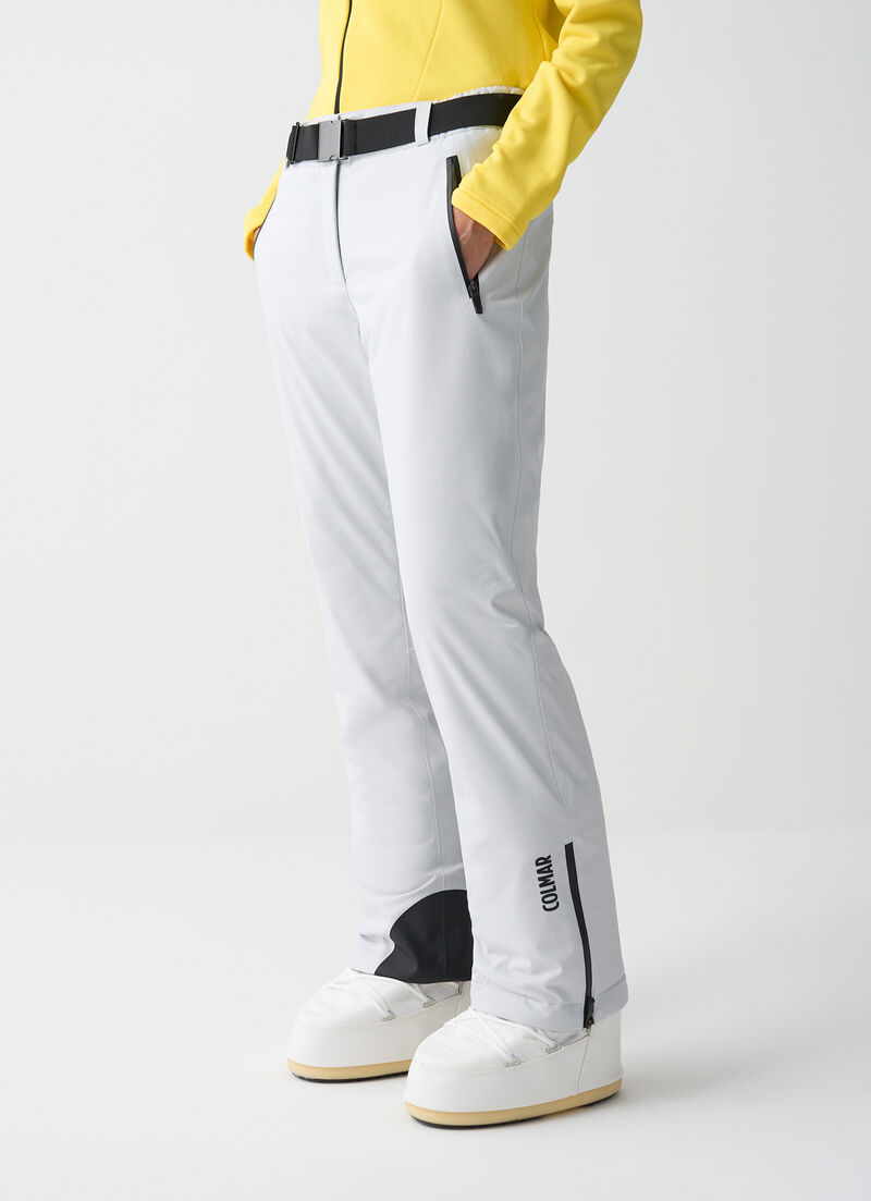 Padded ski pants with belt