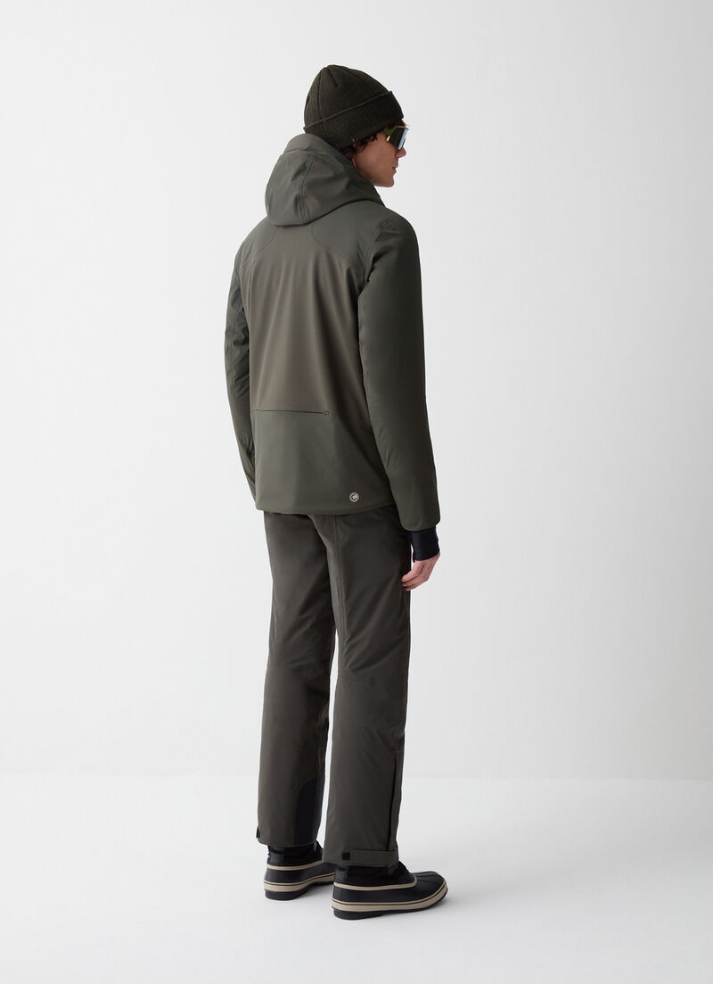 Stretch ski jacket with back pocket