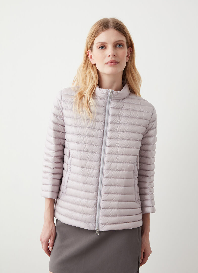 Quilted down-padded cape