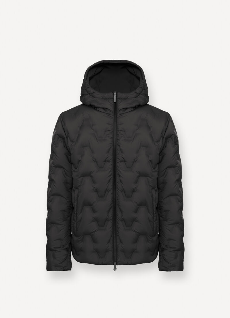 Reversible waterproof down jacket