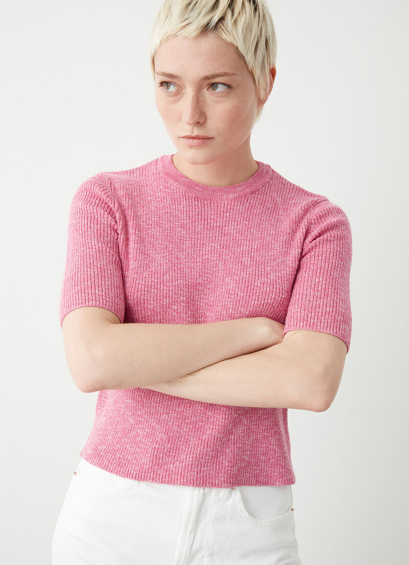 Ribbed knit jumper