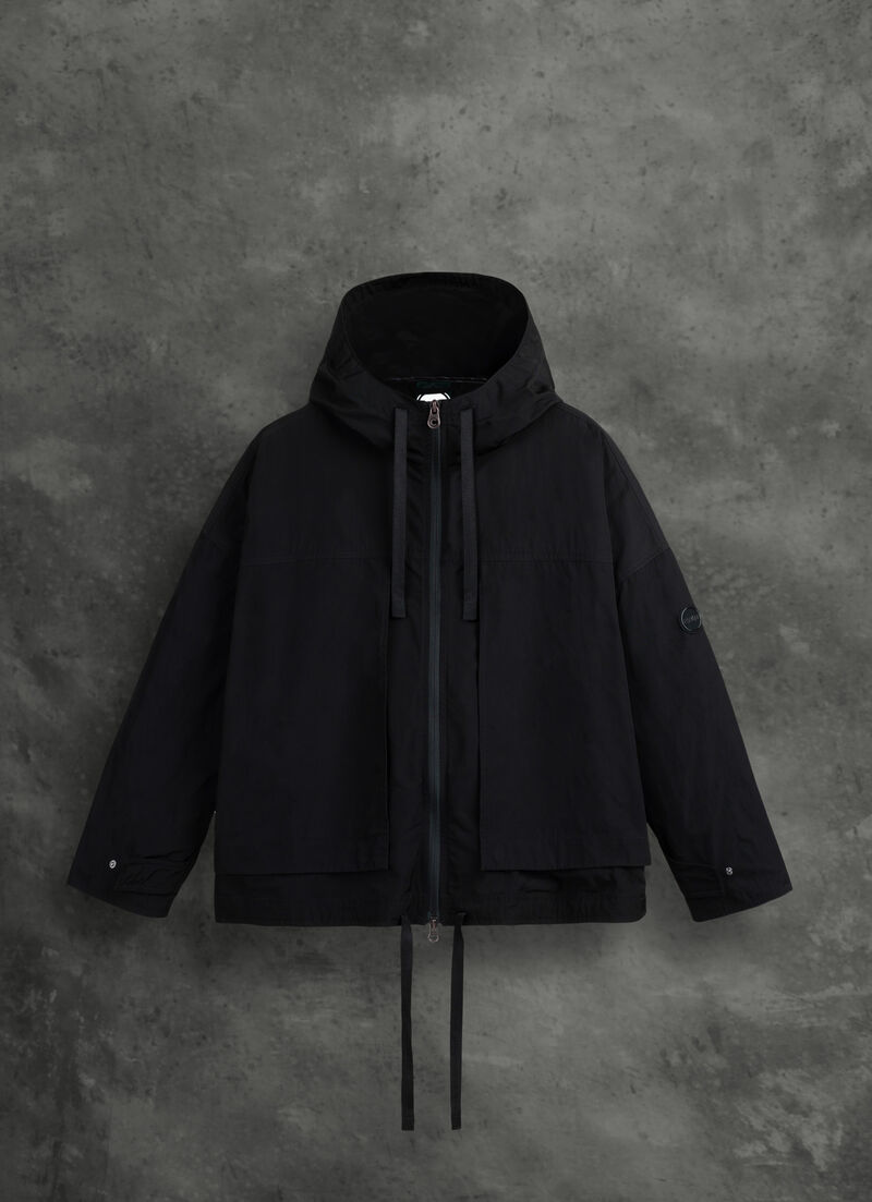 Unlined hooded jacket