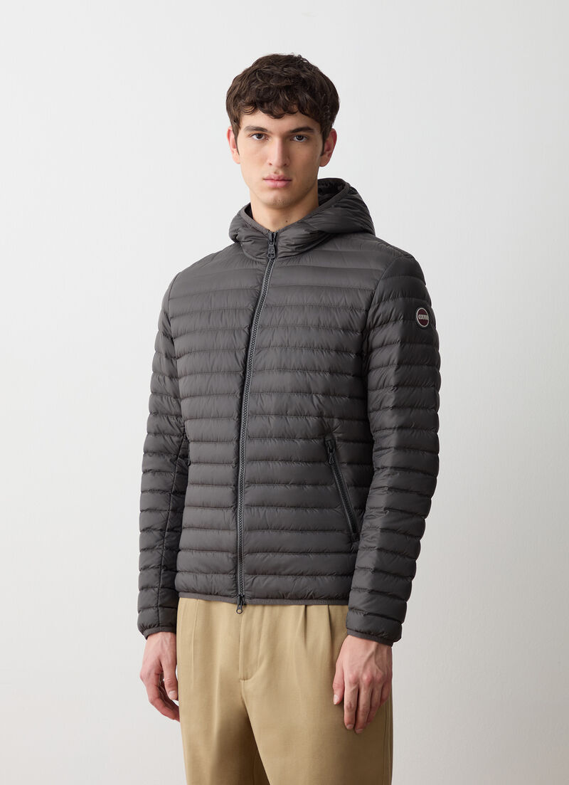 Autumn down jacket with hood