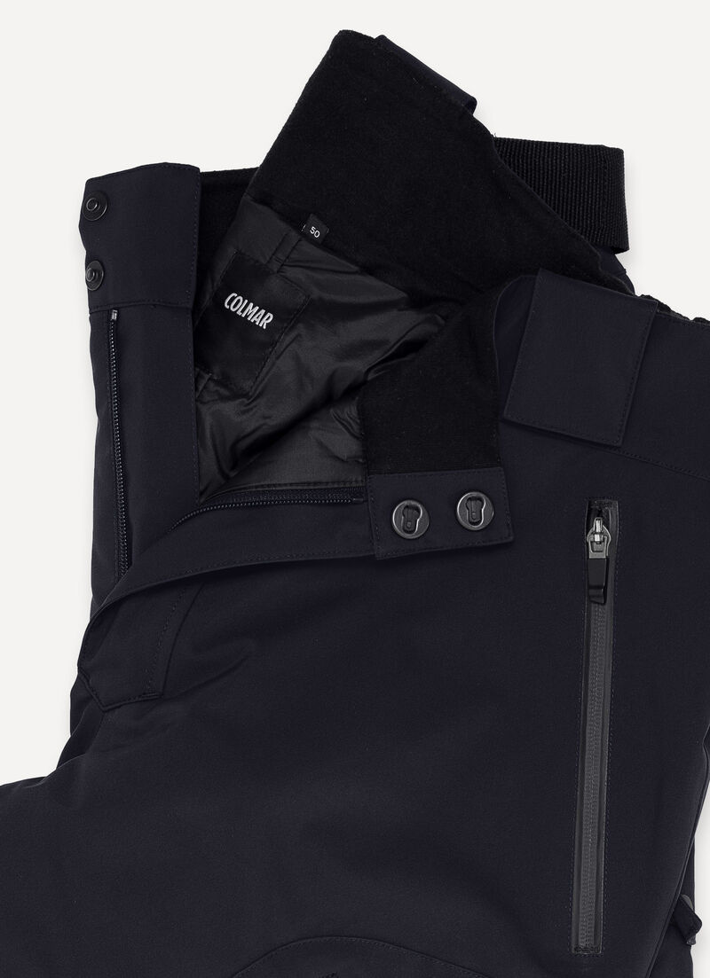 Padded cargo-style ski salopettes