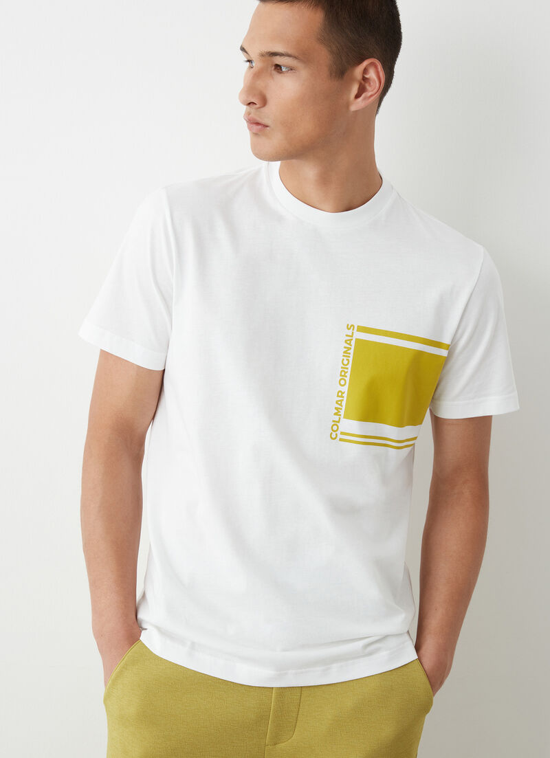 Short-sleeved colour-block T-shirt