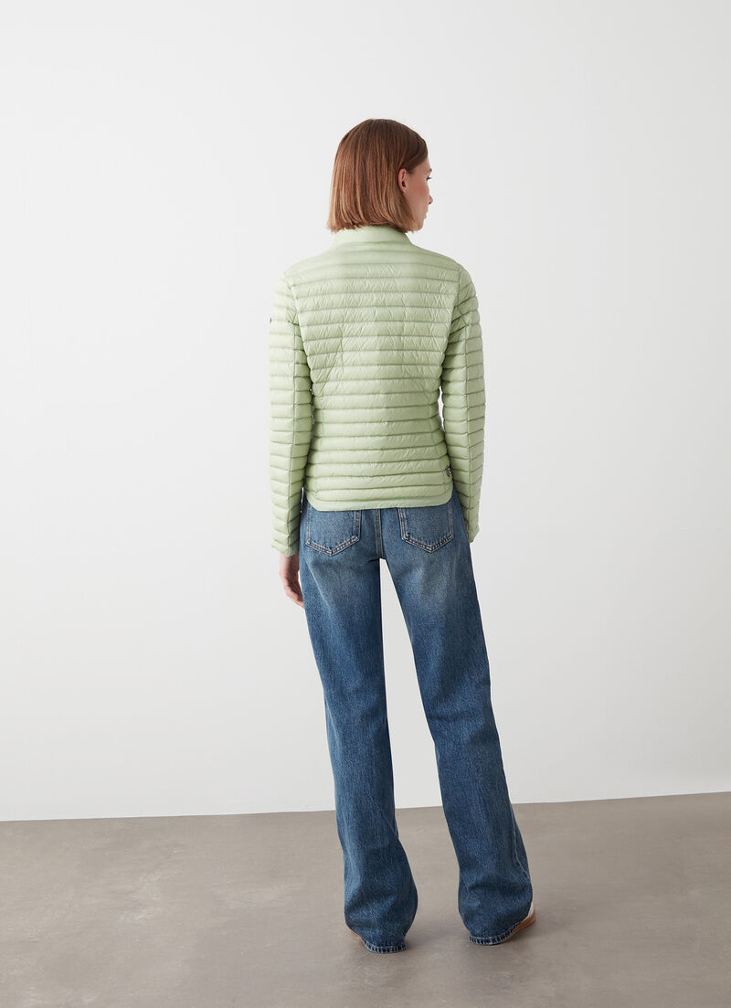 Rounded hem down jacket