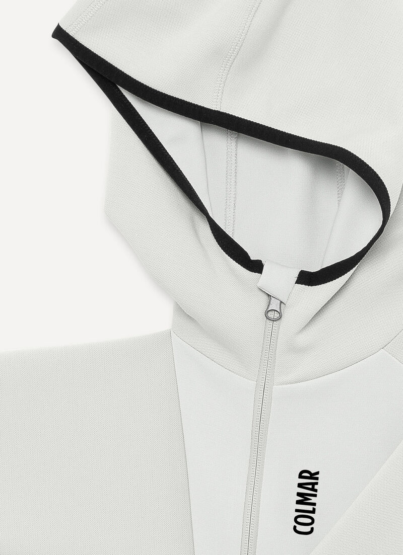 Full-zip stretch hoodie