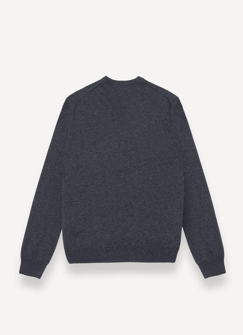 Cashmere-blend stockinette-stitch pullover