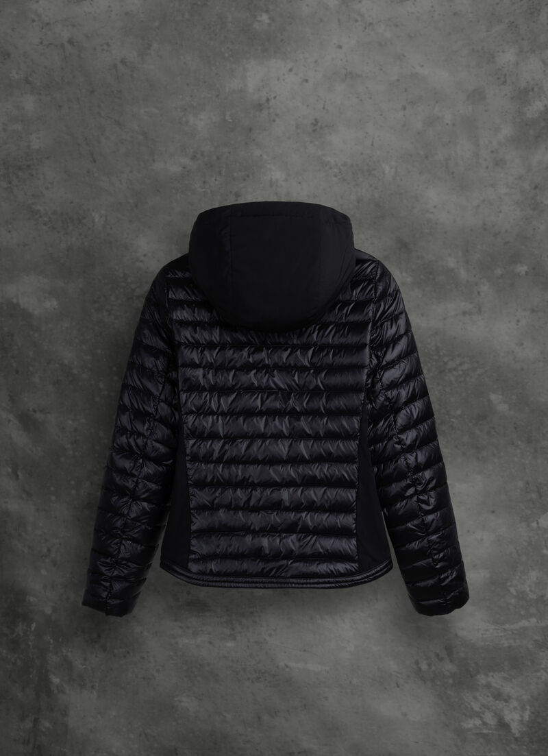 Hooded recycled fabric jacket