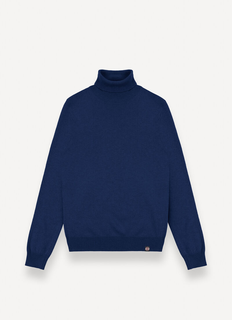 Fine knit polo-neck jumper