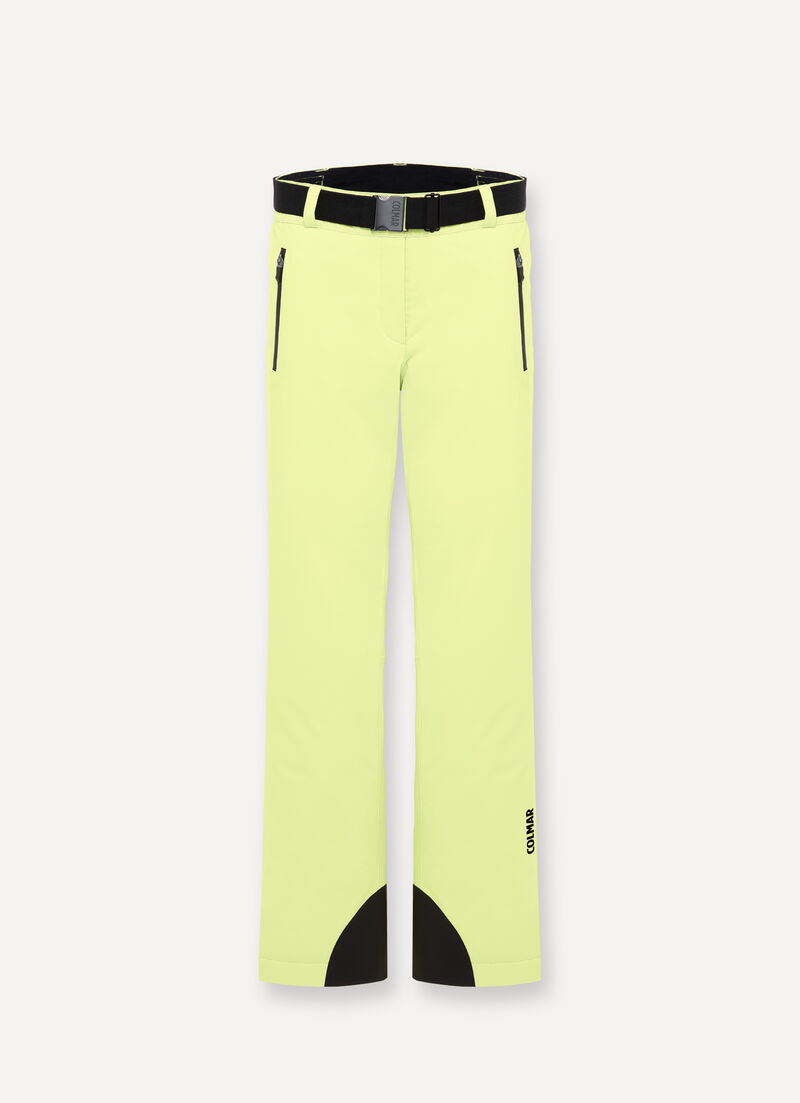 Padded ski pants with belt