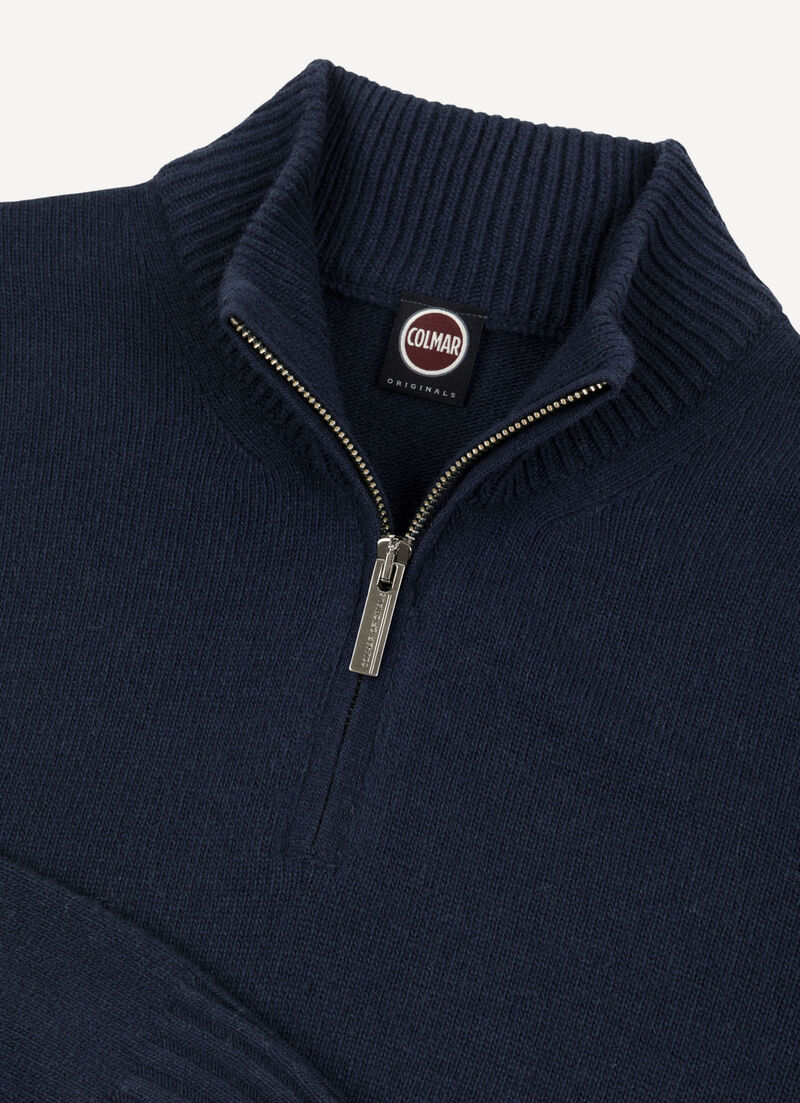 Branded half-zip pullover