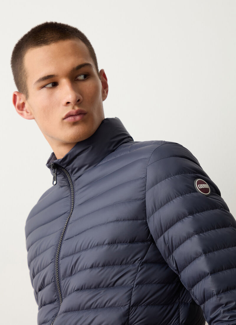 Autumn-weight down jacket with padded collar