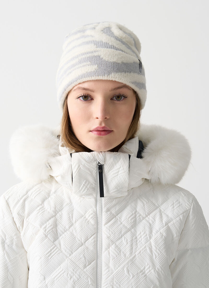 Balance padded ski jacket with faux fur