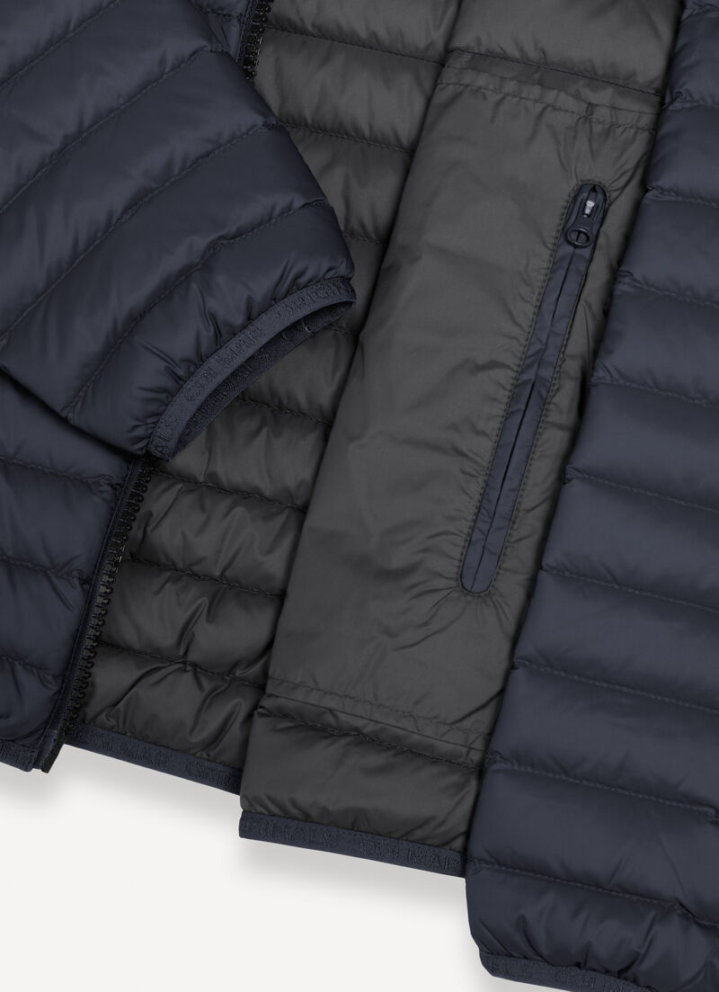 Autumn-weight down jacket with padded collar