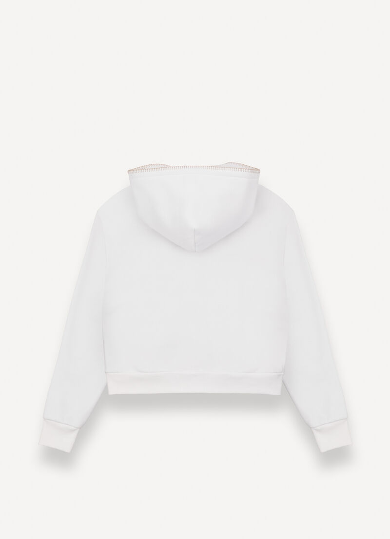 Full-zip sweatshirt with embroidery