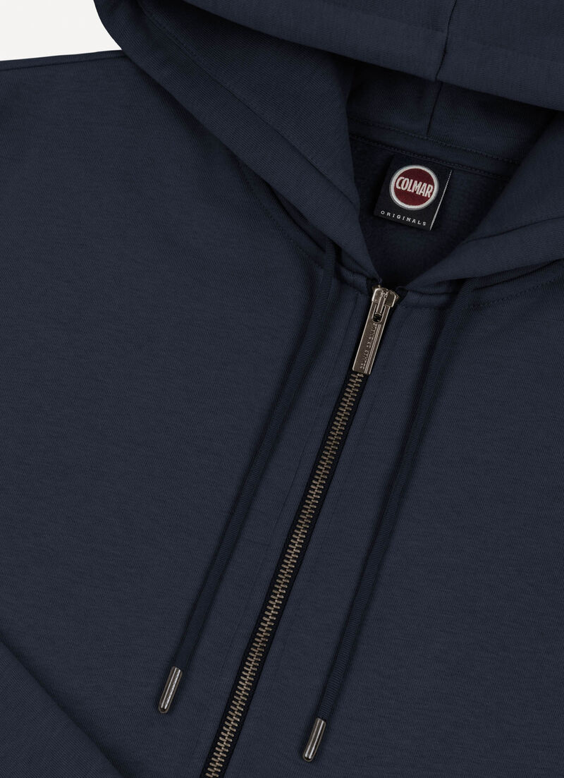 Full zip cotton sweatshirt