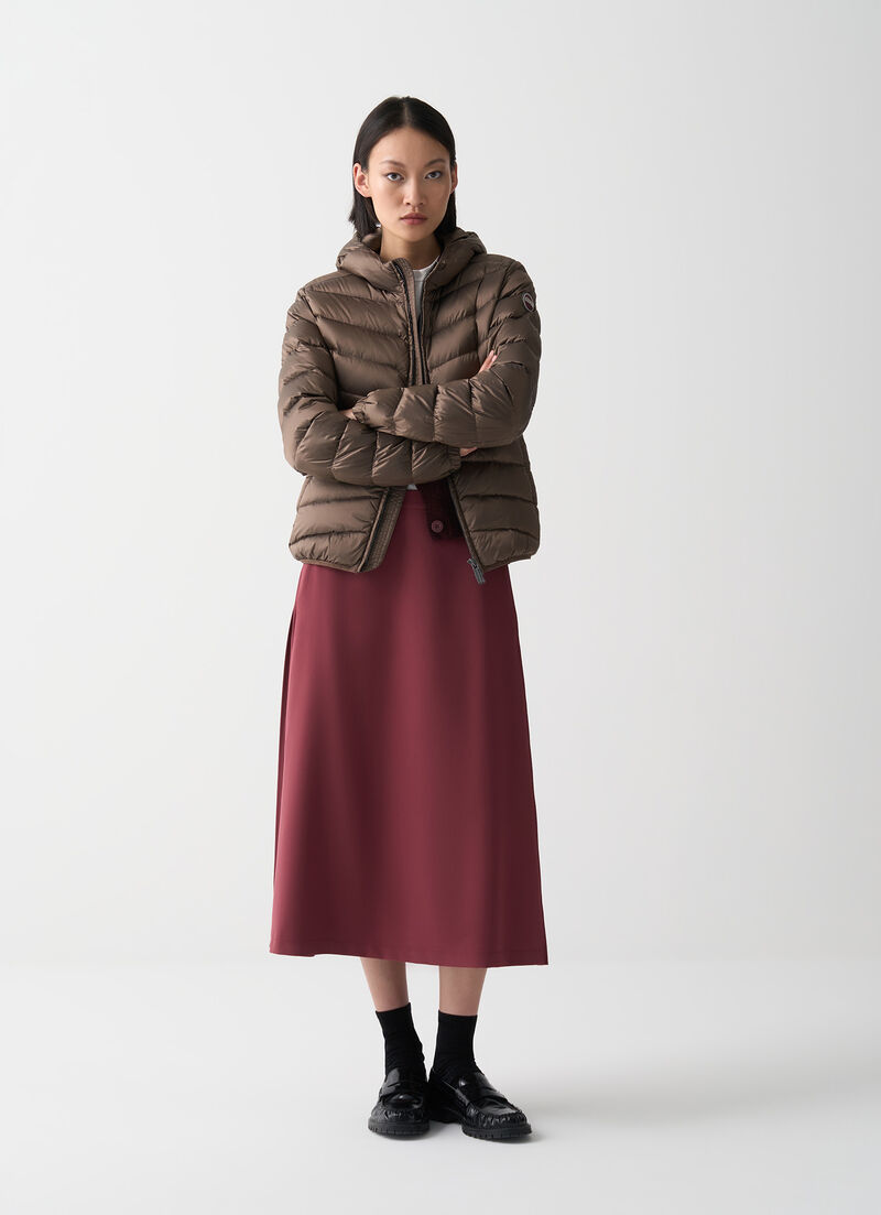 Quilted down jacket with hood