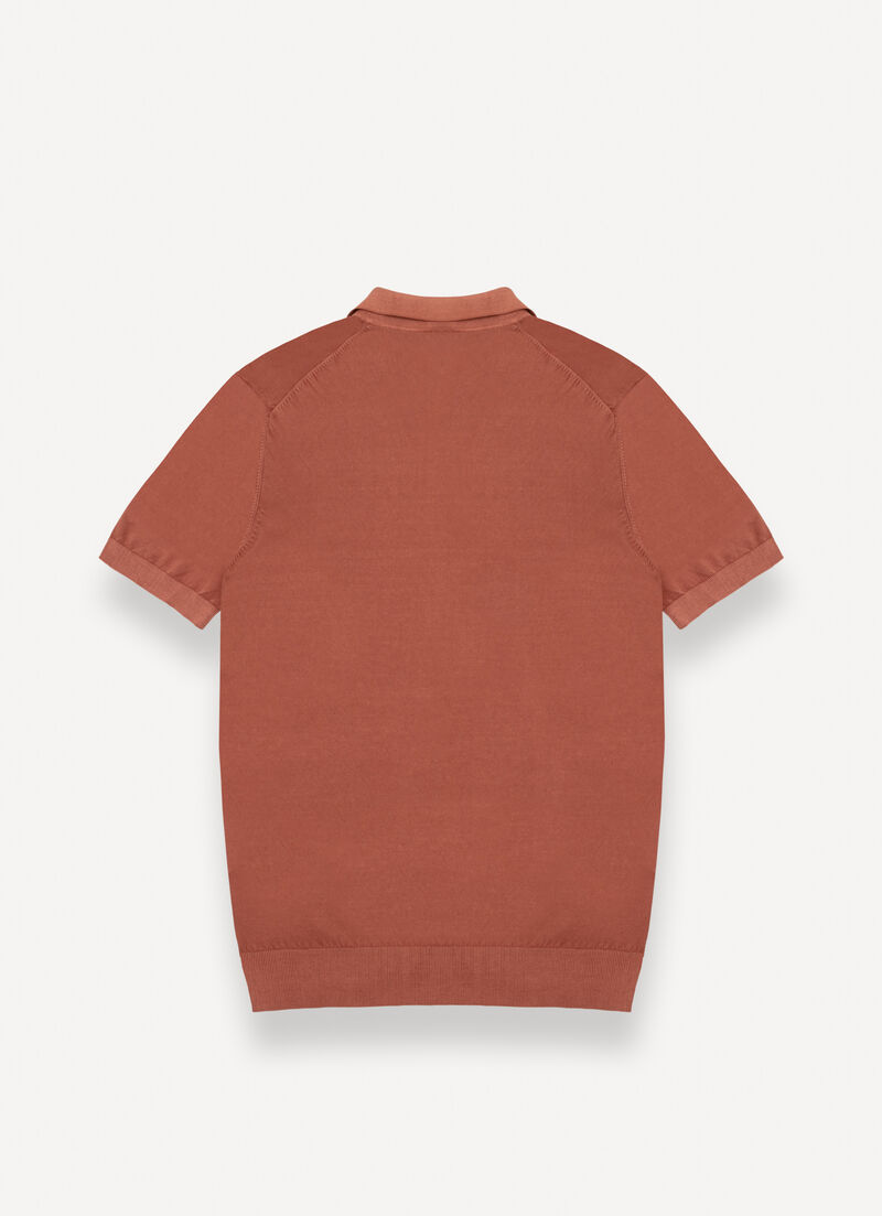 Lightweight linen and cotton polo shirt
