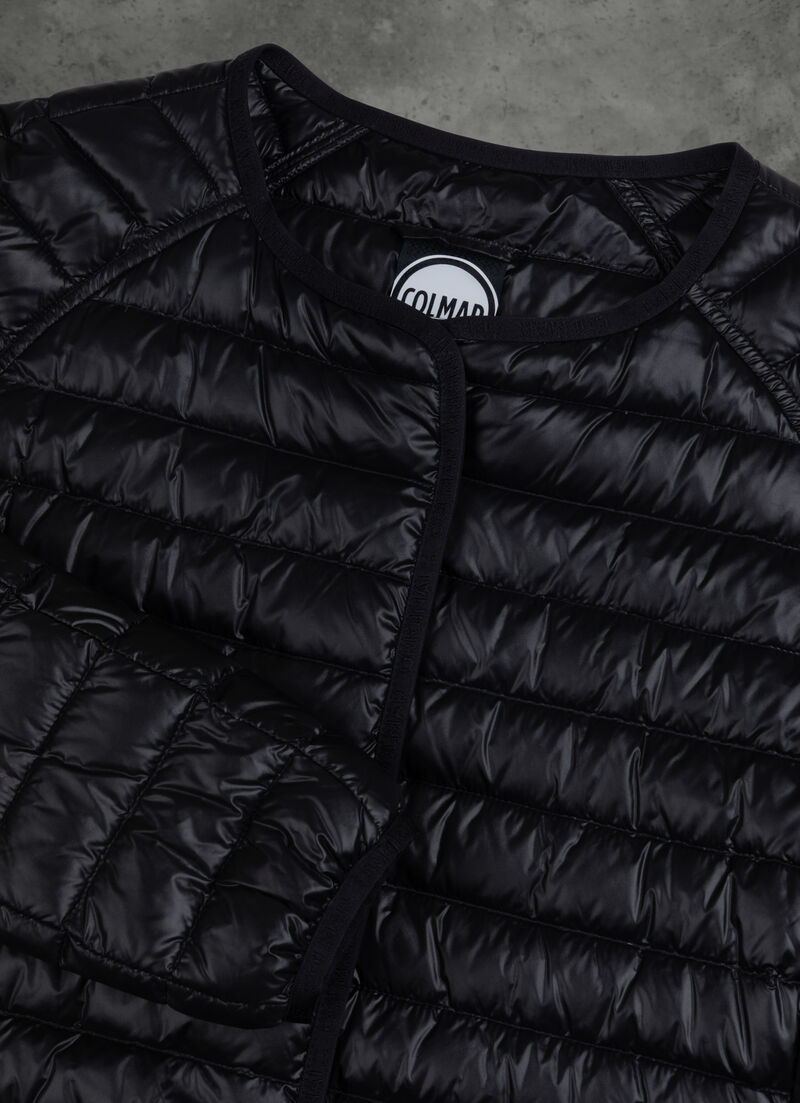 Plain-coloured quilted jacket