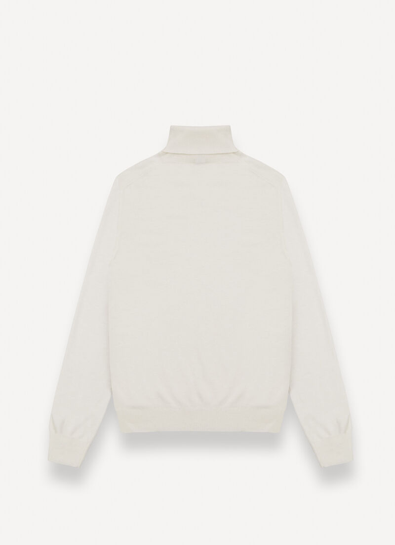 Fine knit polo-neck jumper