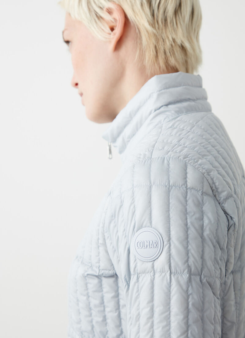 Shiny ultralight down jacket