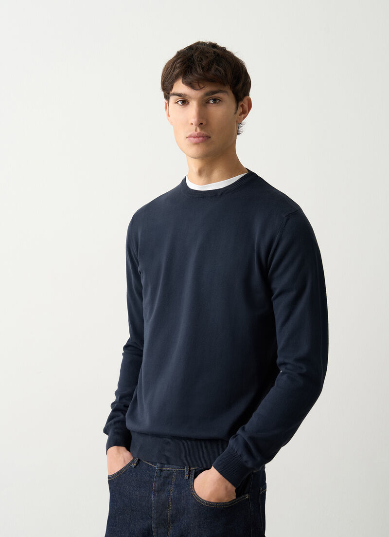 Faded crew-neck pullover