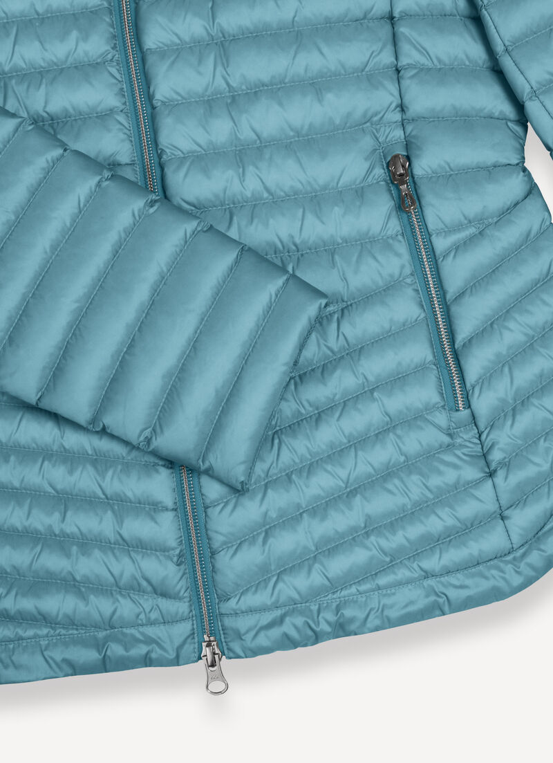 Rounded hem down jacket