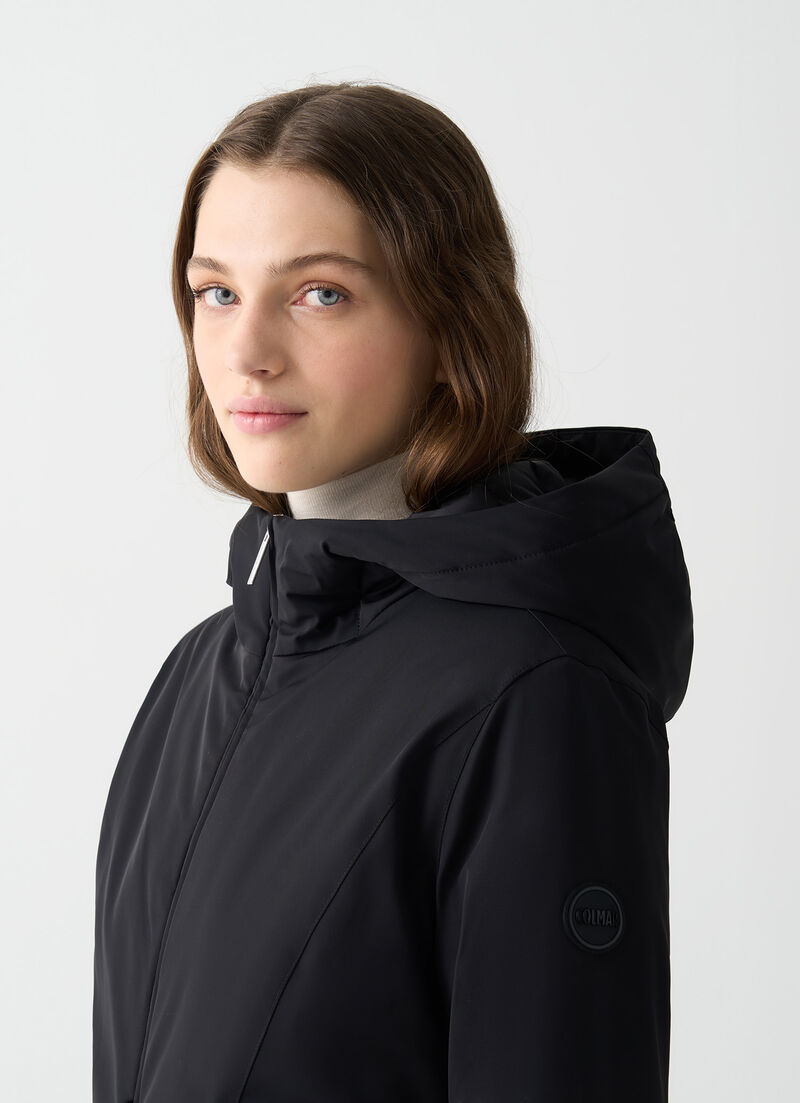 Waterproof hooded down jacket