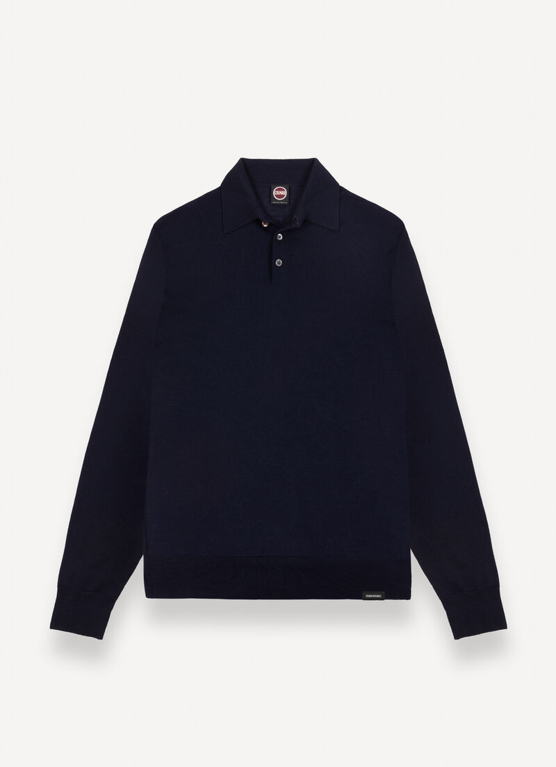Ultra-fine merino wool polo shirt