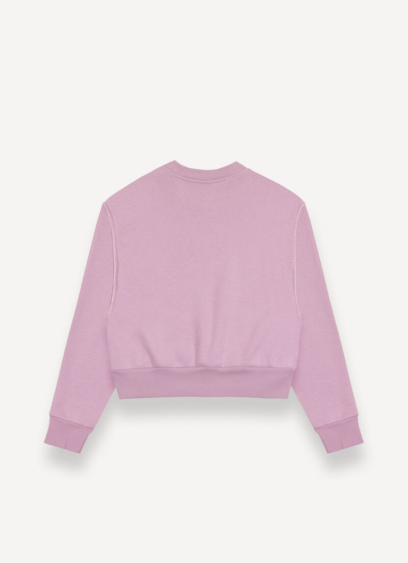Cropped sweatshirt with embroidery