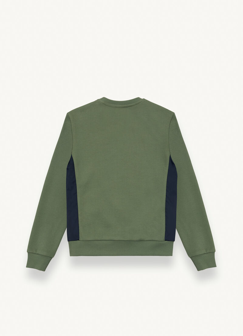Crewneck sweatshirt made of cool piqué interlock fabric
