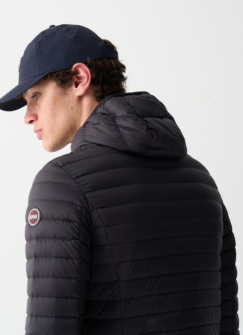 Light down jacket with hood