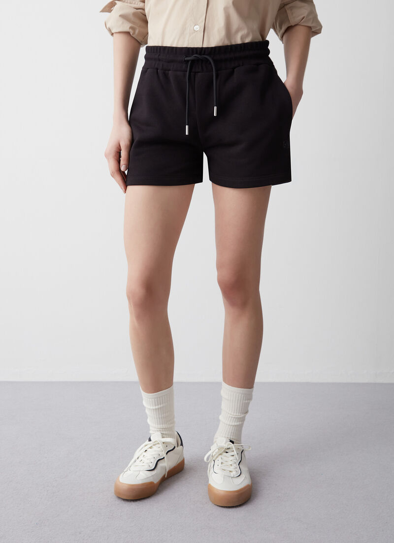 Cotton-blend fleece shorts