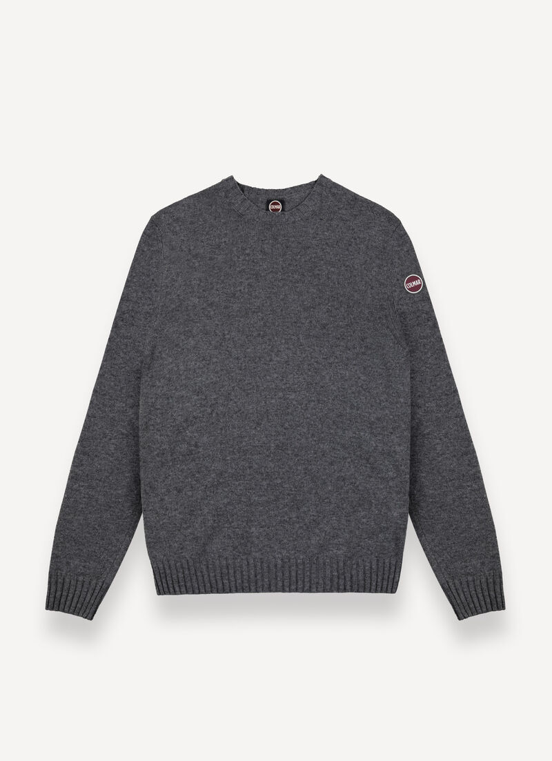 Branded wool pullover