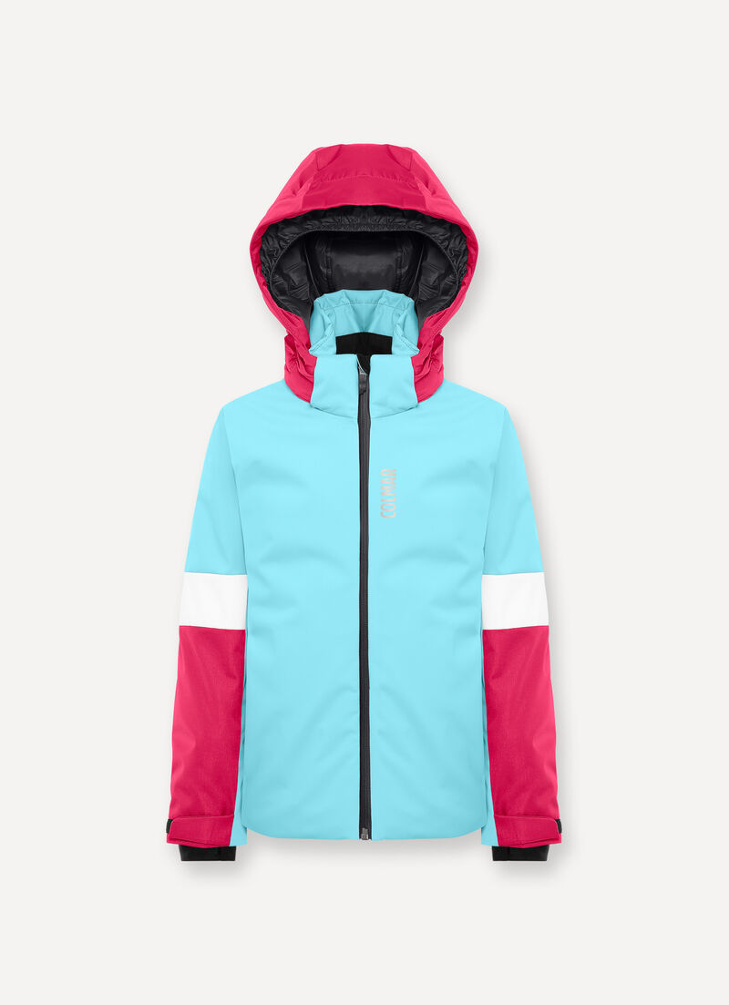 Girls’ colourblock ski jacket