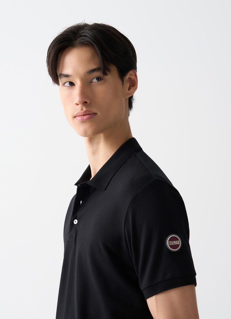 Cotton piqué polo-shirt