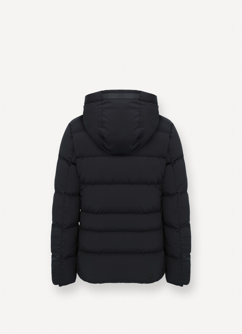 Stretch down jacket with drawstring