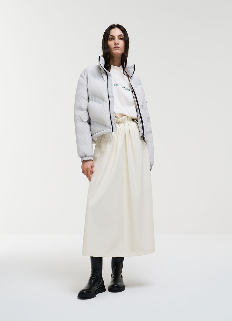 Matte down jacket with diagonal design