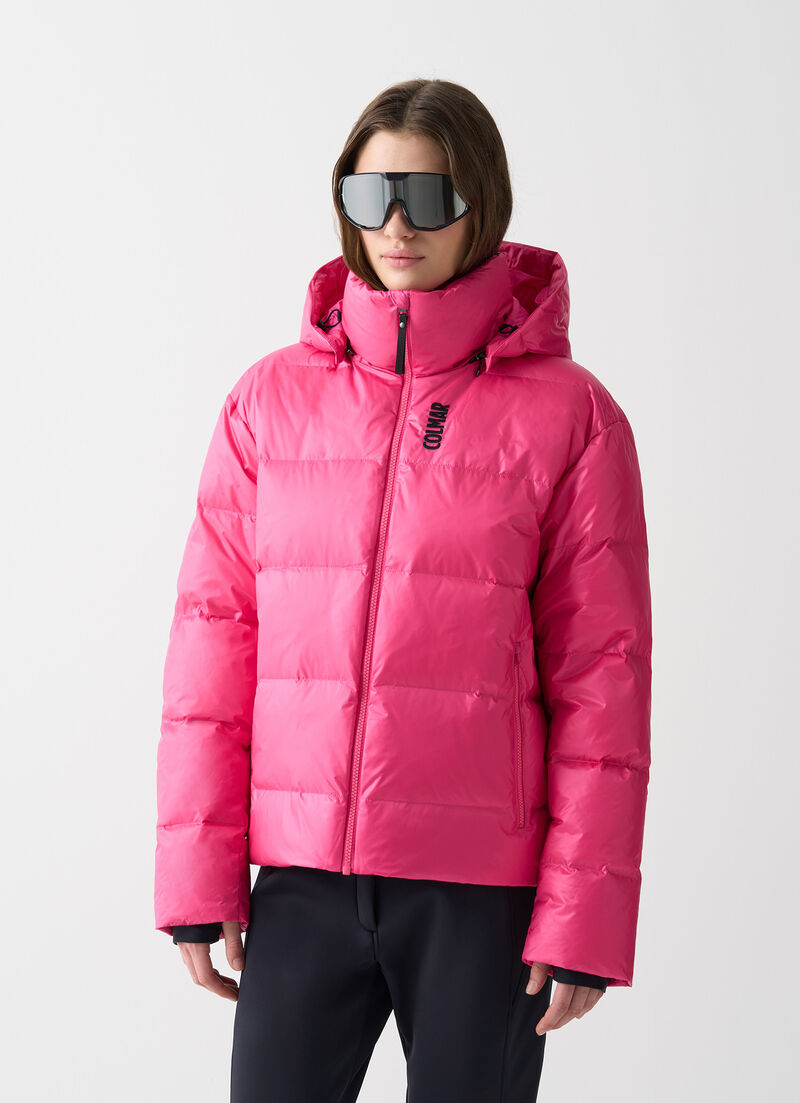 Puffy padded ski jacket
