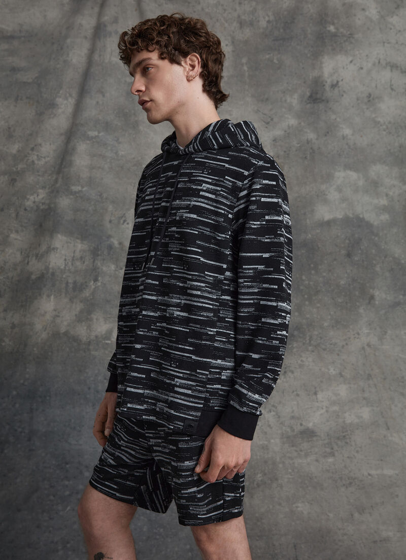 Ottoman jacquard hoodie