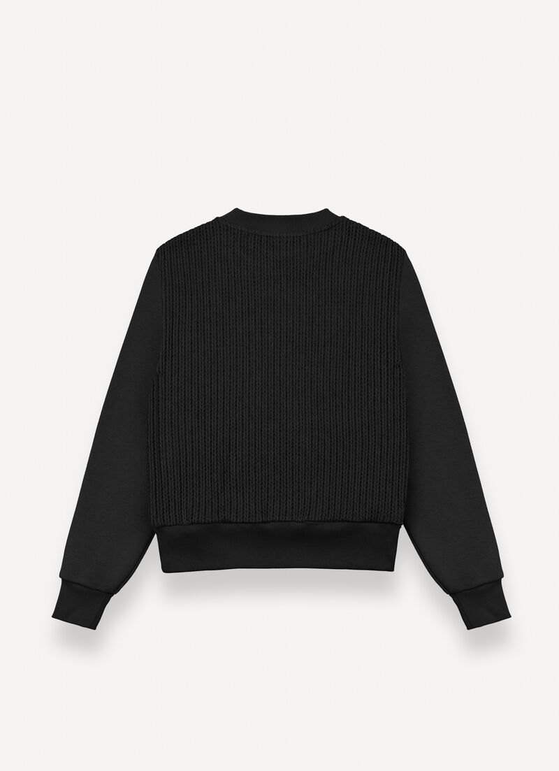 Cable-knit sweatshirt