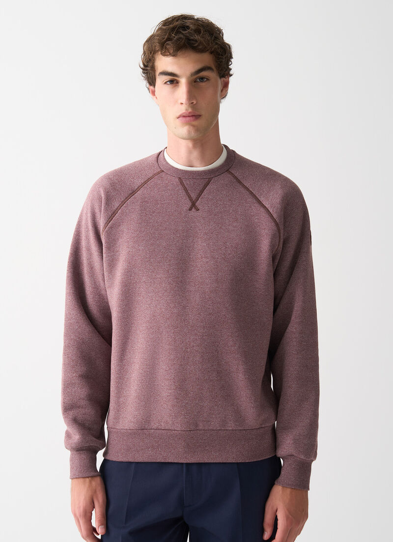 Melange crew-neck sweatshirt